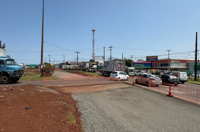  Obra do novo Trevo do Catuaí altera tráfego de veículos da Avenida Colombo em Maringá