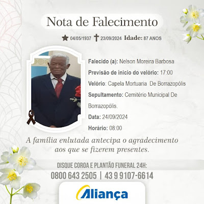  Nelson Baiano, ex-morador de Borrazópolis, faleceu em Rosário do Ivaí