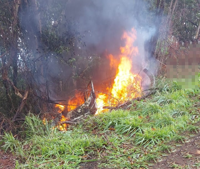  Veículo pega fogo entre Cambira e Novo Itacolomi, mobilizando Corpo de Bombeiros