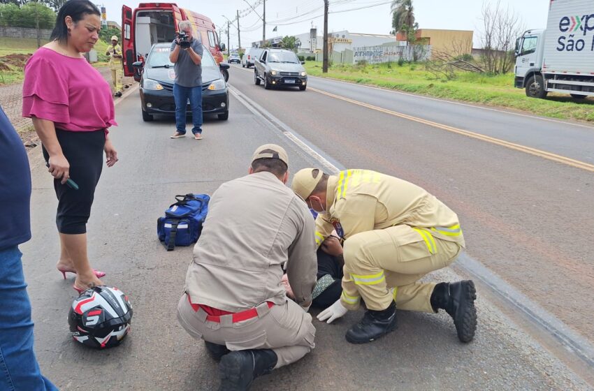  Queda de moto e acidente de trabalho em Apucarana: Bombeiros socorrem vítimas