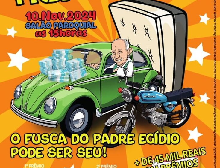  Paróquia de Apucarana faz sorteio do Fusca de seu primeiro padre