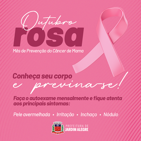  Jardim Alegre em apoio ao Outubro Rosa