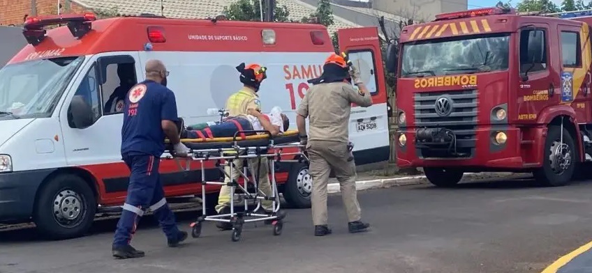  Trabalhador fica gravemente ferido após cair de telhado em Apucarana