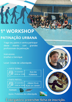  1º Workshop de Patinação Urbana será realizada em Lidianópolis