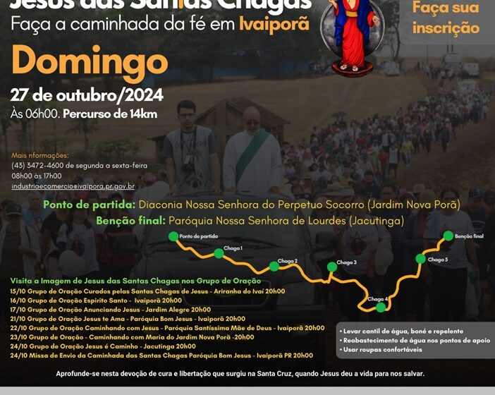  Ivaiporã realiza o Caminho de Jesus das Santas Chagas neste domingo