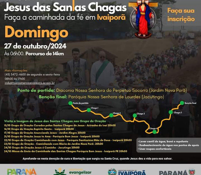  Vem Aí o 3º Caminho de Jesus das Santas Chagas em Ivaiporã