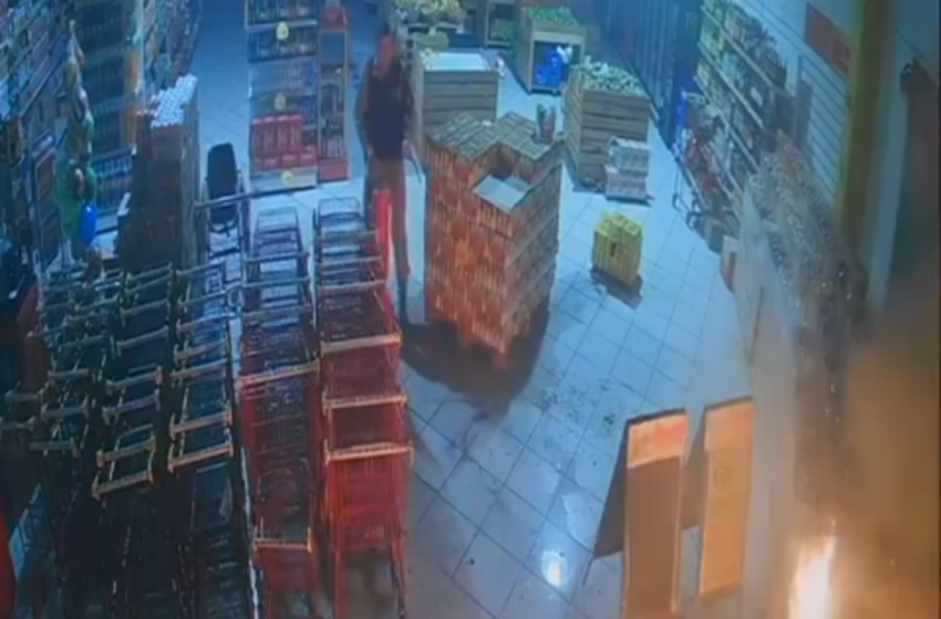  Veja: PM de Apucarana conta como apagou incêndio em supermercado