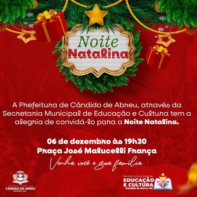  Convite para a Noite Natalina em Cândido de Abreu