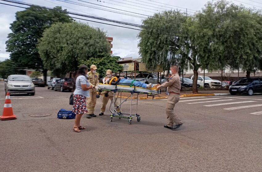  Jovem motociclista fica ferida após acidente em Apucarana