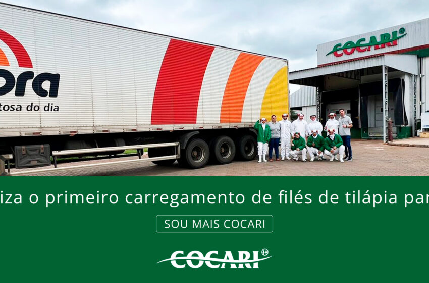  Cocari realiza o primeiro carregamento de filés de tilápia para a Aurora