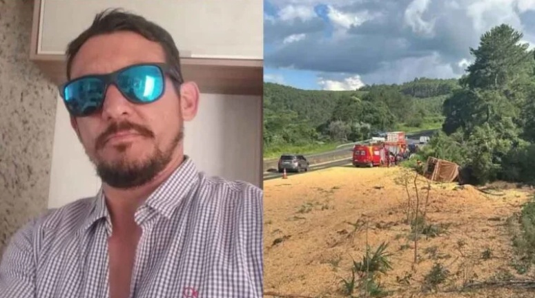  Caminhoneiro de Apucarana morre após tombamento de caminhão na BR-376