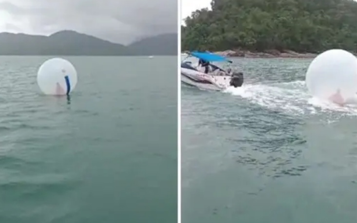  Criança é resgatada de bolha inflável à deriva no mar no litoral de SP