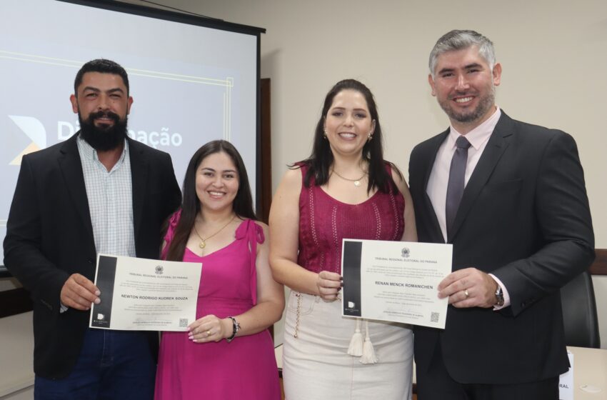  Prefeito Renan Romanichen, vice-Rodrigo e vereadores são diplomados em Cândido de Abreu para a legislatura 2025-2028