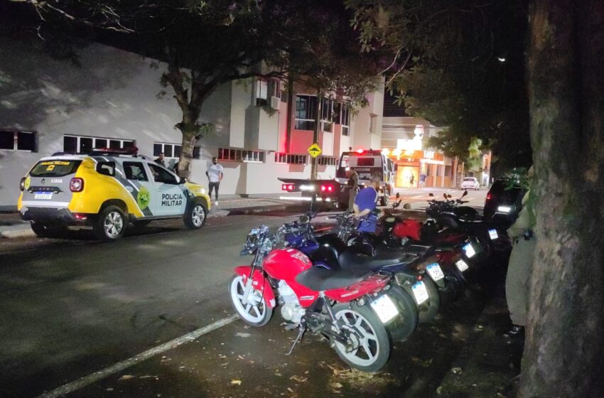  Mais de 10 motos são apreendidas após operação da PM em Arapongas