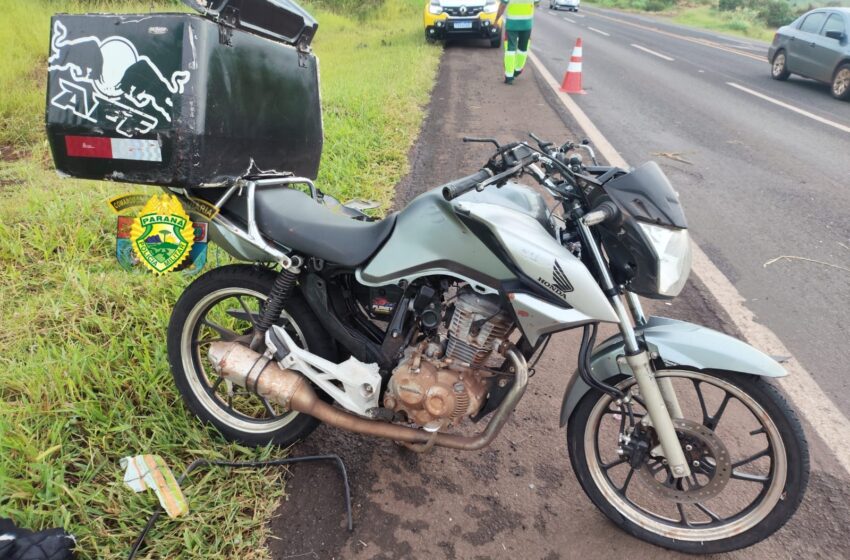  Motociclista fica ferido após acidente na PR-444 em Arapongas