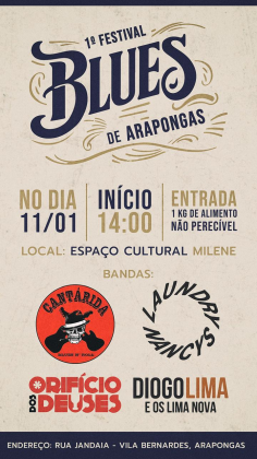  Arapongas recebe 1º Festival de Blues no próximo dia 11