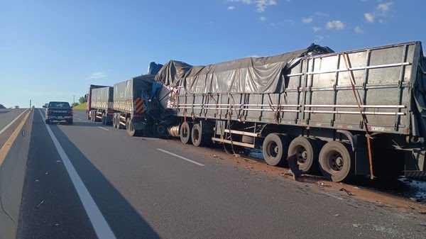  Motorista de Apucarana morre após batida entre caminhões em SP